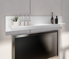 Настенные полки, Полка Ассоль СБ-3431 Белый,МДФ Белый