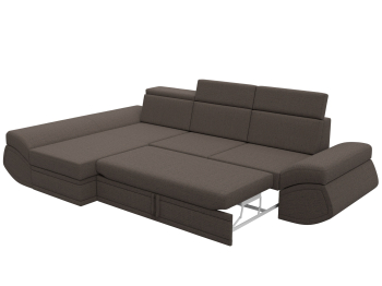 Диван угловой Лига-032 левый угол, рогожка Амур