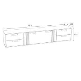 Тумба ТВ подвесная Парус-12