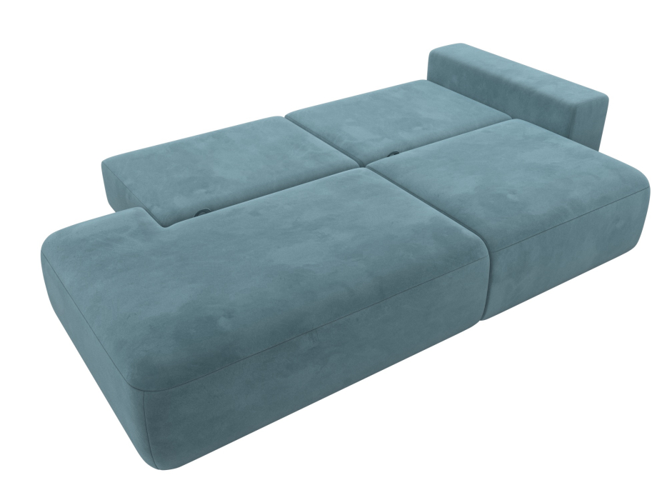 Диваны еврокнижки, Диван прямой Лига-036 Модерн подлокотник справа, велюр