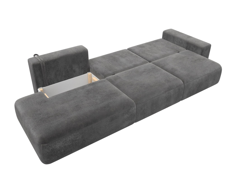 Диваны еврокнижки, Диван прямой Лига-036 НПБ Модерн Лонг подлокотник справа, велюр TOWER