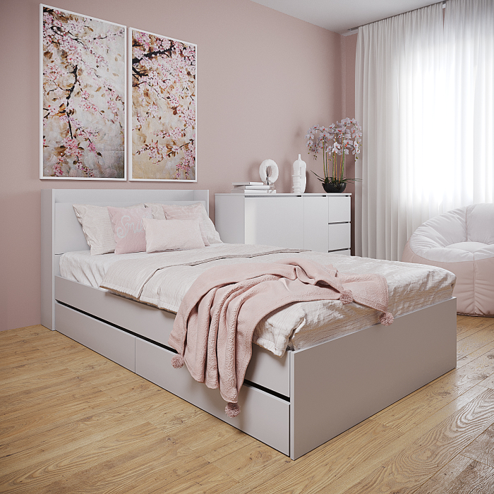 Кровати 120х200, Кровать Астра с ящиками 1200х2000