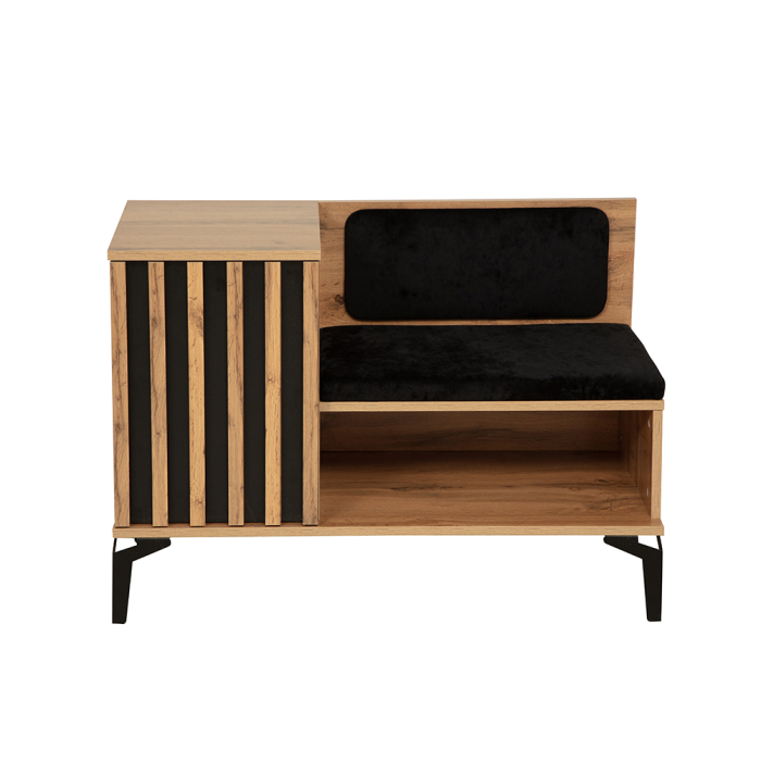 Тумбы, Тумба под обувь Либерти 51.23, дуб вотан, черный