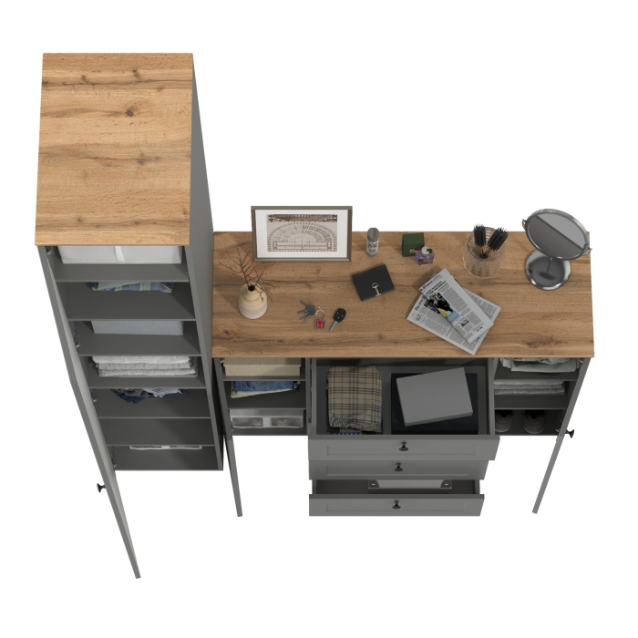 Прихожие, Шкаф-пенал и комод четыре ящика Остин