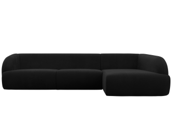 Диван угловой Лига-041 правый угол, микровельвет