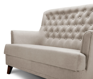 Диван прямой нераскладной Каприз, микровелюр