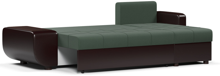 Диван-кровать угловой Атланта со столиком еврокнижка,велюр+экокожа