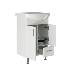 Тумба д/ванной ВЕСТА-52 под умывальник Альфана-52 (ПВХ)