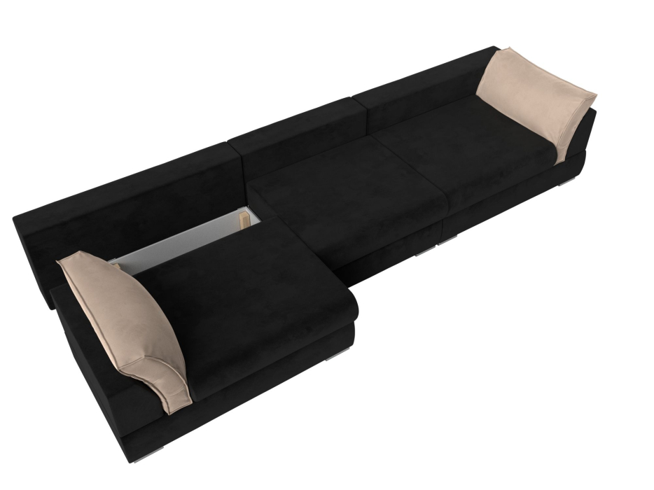 Диваны прямые кухонные, Прямой диван Пекин Long, велюр