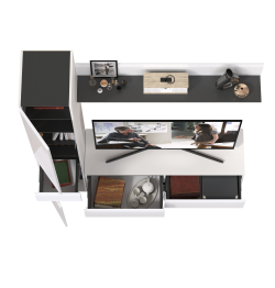 Тумба для ТВ с пеналом с ящиком и открытой полочкой Сидней