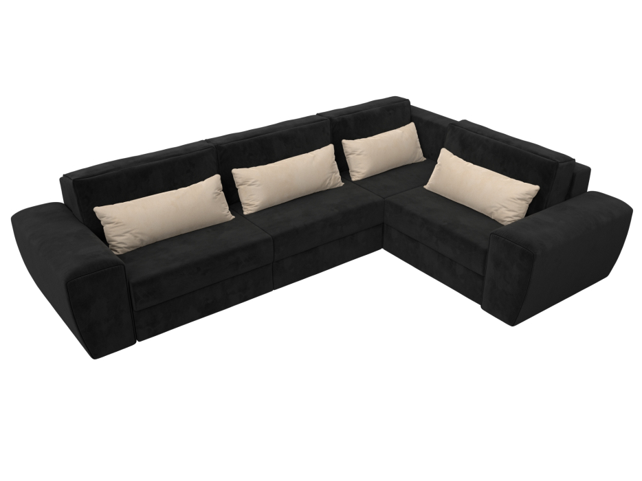 Диваны угловые в гостиную, Диван угловой Лига-008 Long правый, велюр