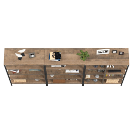 Два открытых стеллажа и стеллаж 13.151.02 Трувор