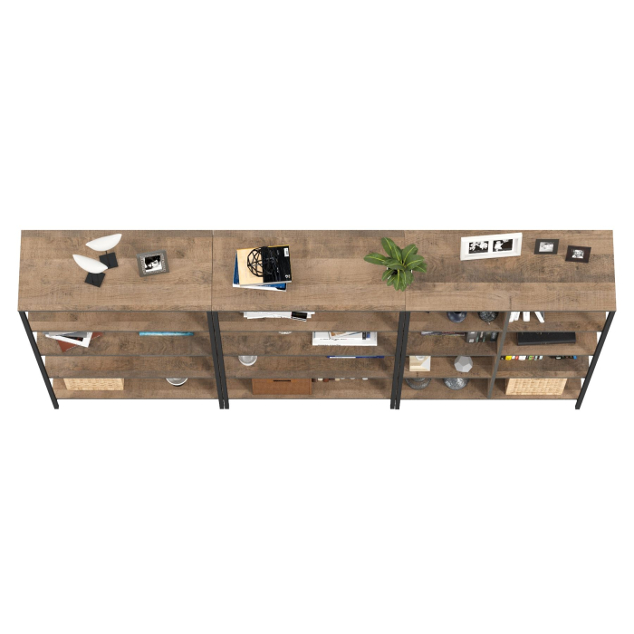 Стенки для гостиной, Два открытых стеллажа и стеллаж 13.151.02 Трувор