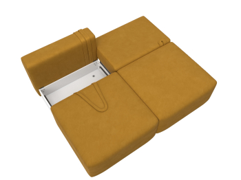 Диван прямой модульный Лига-060 НПБ, велюр BRUT