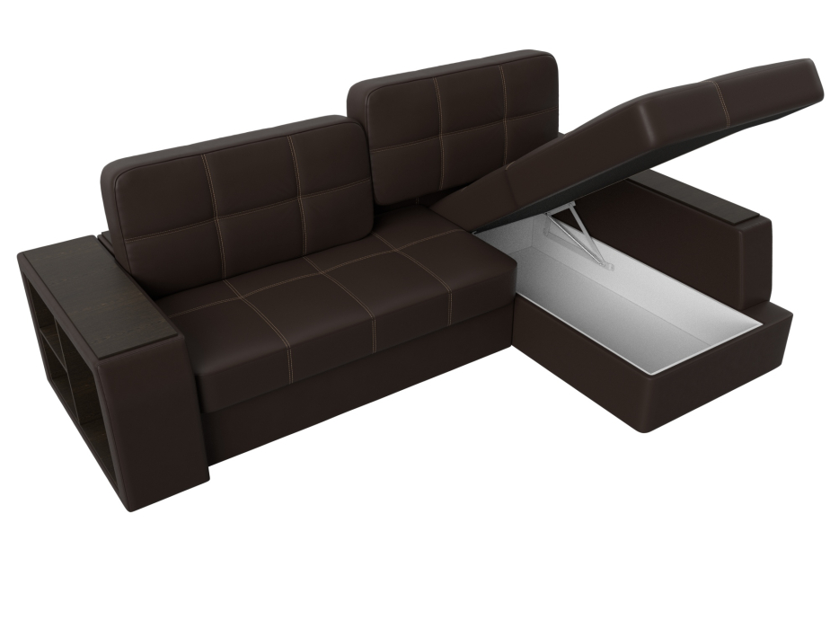 Диваны угловые в гостиную, Угловой диван Брюссель правый угол, экокожа