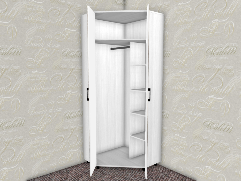 Угловые шкафы, Модульная система Грейс Шкаф ШК-5016  Снежный Ясень