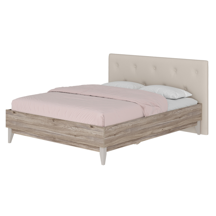Кровати с мягким изголовьем, Кровать 160х200 с мягким изголовьем Скандика