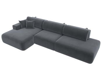 Диван угловой Лига-036 Модерн Лонг левый угол, велюр