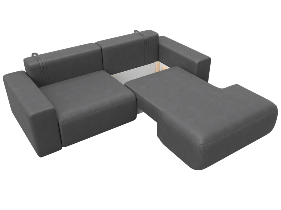 Диваны угловые в гостиную, Диван угловой Лига-036 НПБ Классик правый угол, замша JOLY