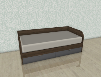 Модульная система Карина Кровать КР-117 Гикори Джексон Темный