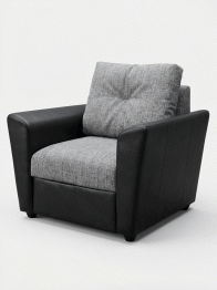 Кресло Амстердам раскладное, рогожка/экокожа