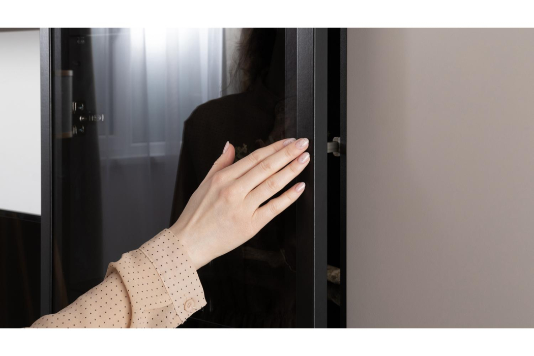 Стеклянные, Шкаф-витрина Сидней 13.201 Антрацит 0164