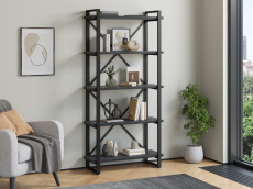 Стеллажи, Стеллаж Айсберг Лофт 80х182-2 черный