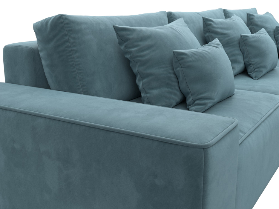 Диваны угловые в гостиную, Диван угловой Лига-074 угол универсальный, велюр SEVEN