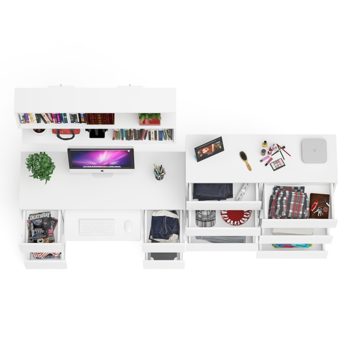 Домашние кабинеты, Комод Мори МК1200.10 со столом компьютерно-письменным и полкой сверху