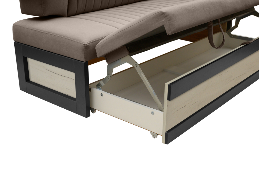 Диваны прямые кухонные, Прямой кухонный диван Парус 181 Дуб крафт белый