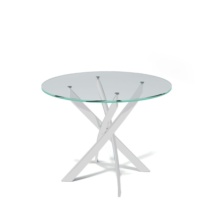 Обеденные столы, Стол KENNER R1000  стекло прозрачное