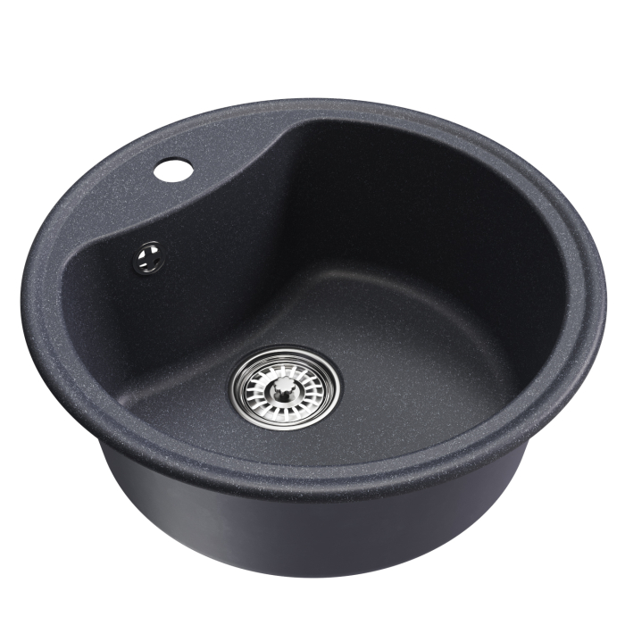 Кухонные мойки, Мойкa ML-GM09 круглая, 510 мм (глуб. чаши 190) NEW*