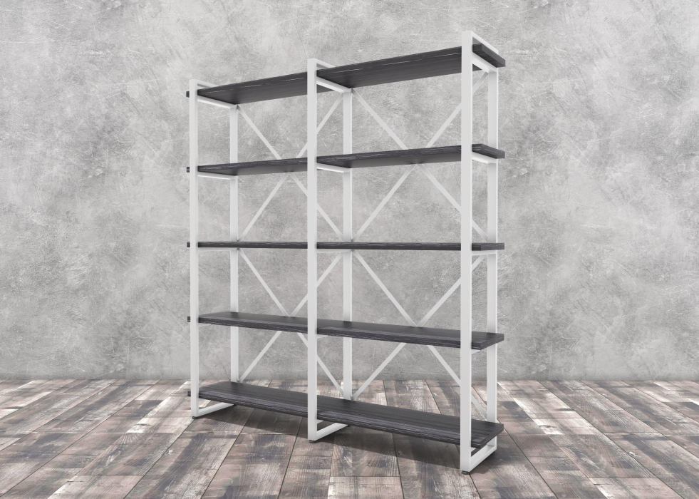 Стеллажи, Стеллаж Айсберг Лофт 160х182-3 белый