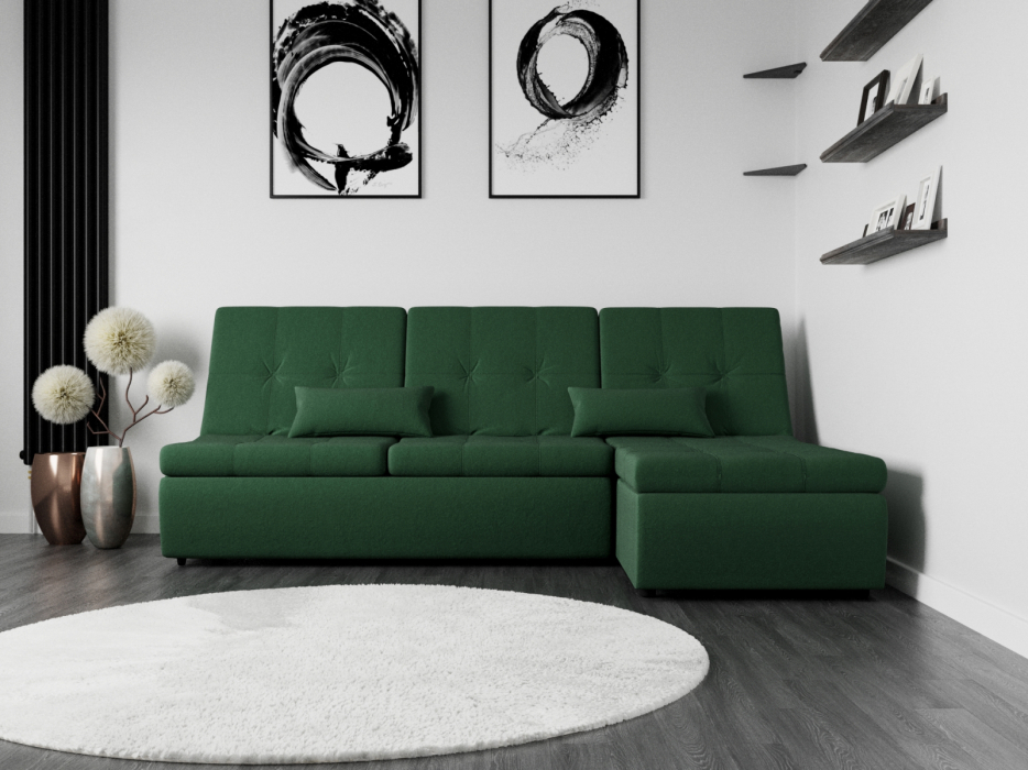 Диваны угловые в гостиную, Угловой диван Калифорния-2 ППУ, велюр
