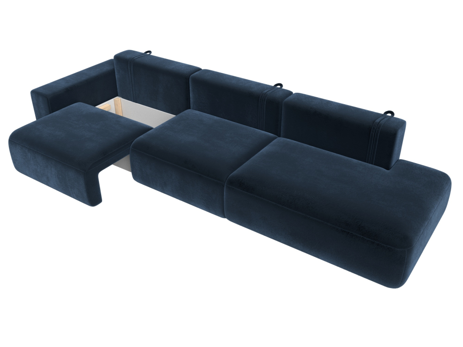 Диваны еврокнижки, Диван прямой Лига-036 НПБ Модерн Лонг подлокотник слева, велюр TOWER