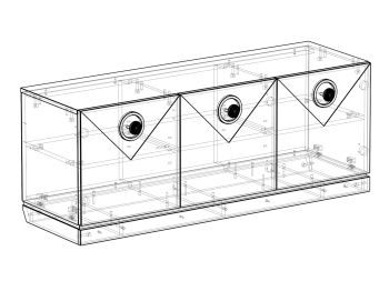 Капри Тумба под телевизор с дверками 