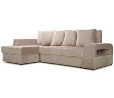 Диваны угловые в гостиную, Угловой диван Марго 1 левый, велюр