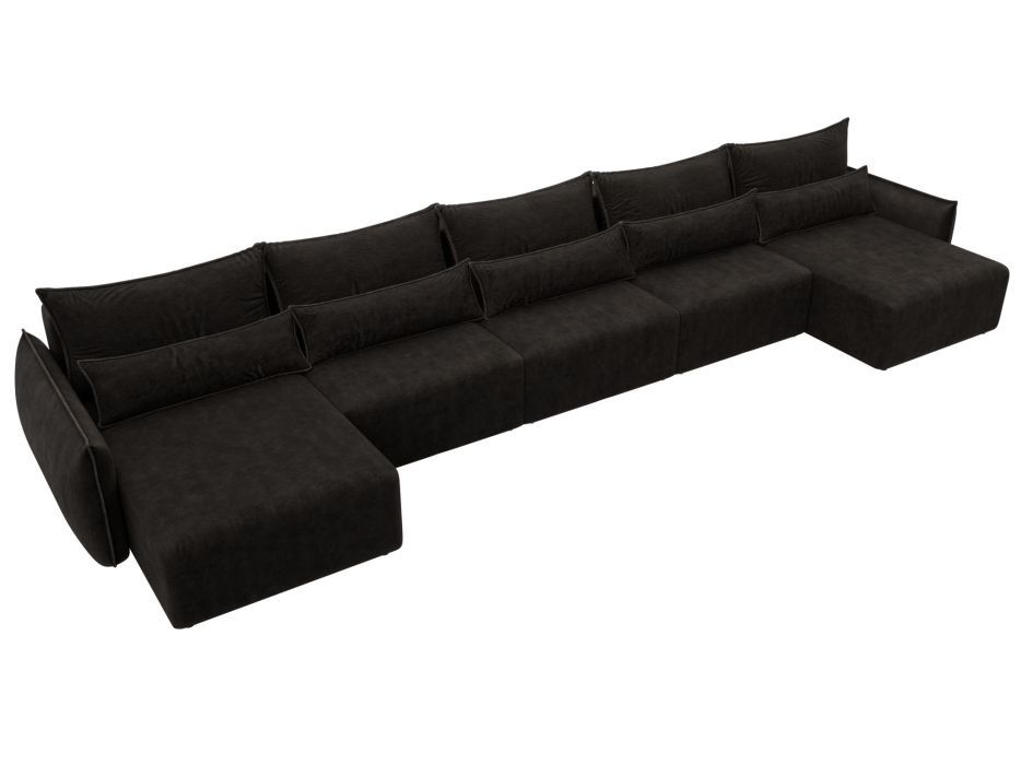 Диваны еврокнижки, Диван п-образный Лига-051 НПБ МегаЛонг, велюр BRUT