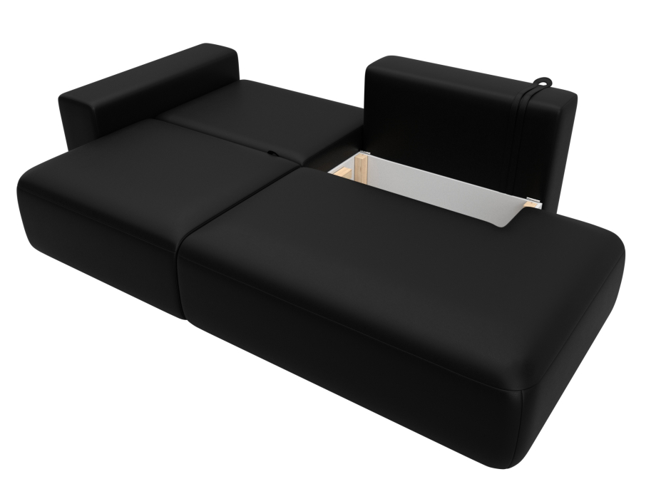 Диваны еврокнижки, Диван прямой Лига-036 НПБ Модерн подлокотник слева, экокожа GRIFON