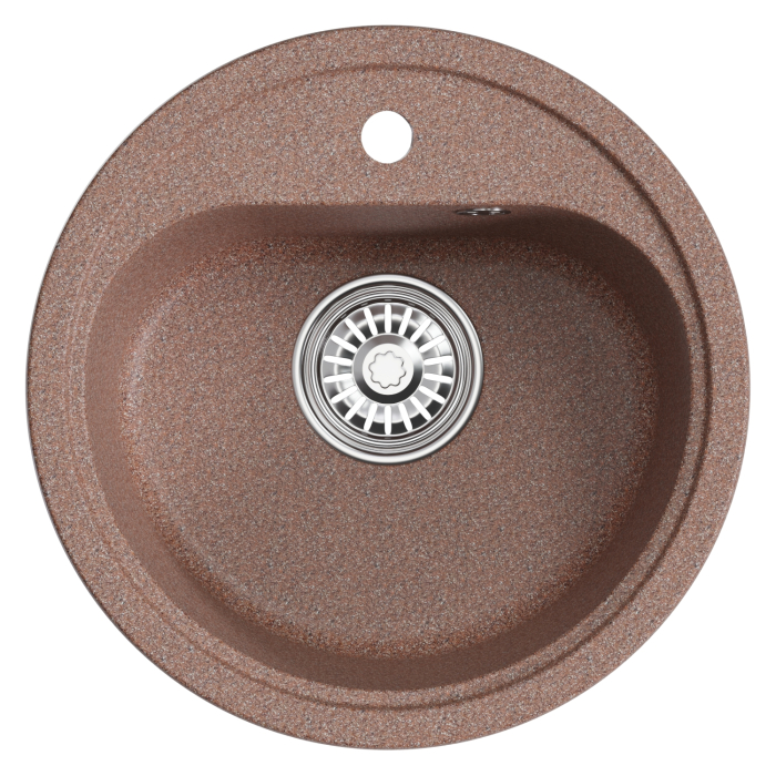 Кухонные мойки, Мойкa ML-GM10 круглая, 440мм (глуб. чаши 180) NEW*