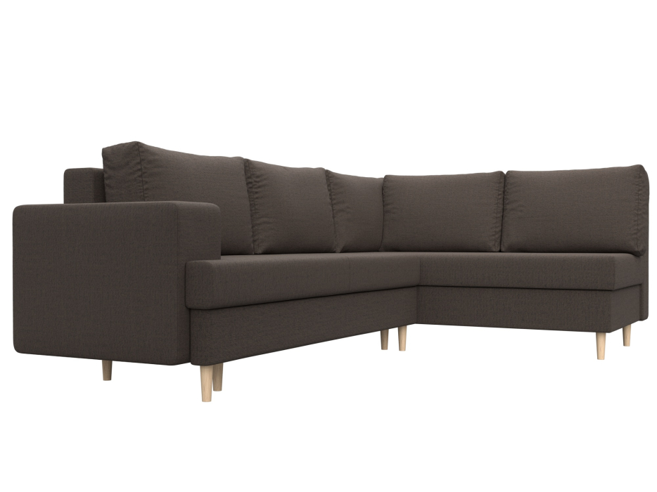 Диваны угловые в гостиную, Диван угловой Сильвана правый угол, рогожка Амур