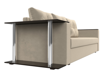 Диван прямой Атланта со столом слева, микровельвет