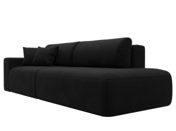 Диван прямой Лига-036 Модерн подлокотник слева, микровельвет