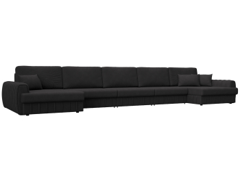 Диван П-образный Лига-057 НПБ МегаЛонг, замша JOLY