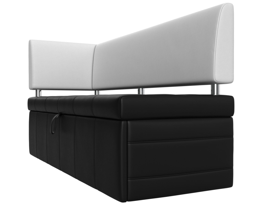 Диваны угловые кухонные, Кухонный прямой диван Стоун с углом левый, экокожа