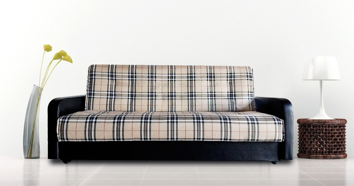 Диваны прямые, Диван-кровать книжка Кантри 120, рогожка/экокожа