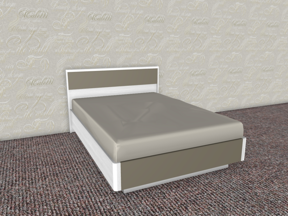 Кровати 140х200, Модульная система Грейс Кровать КР-4002  Снежный Ясень