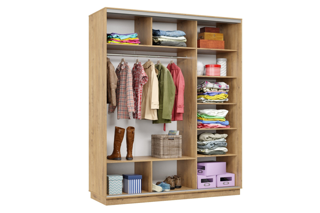 Шкафы-купе 3-х дверные, Шкаф-купе Премьер Лайт 22 (08;11;08) трехдверный