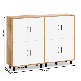 Две тумбы-комода четыре распашных дверки РВК 126-804