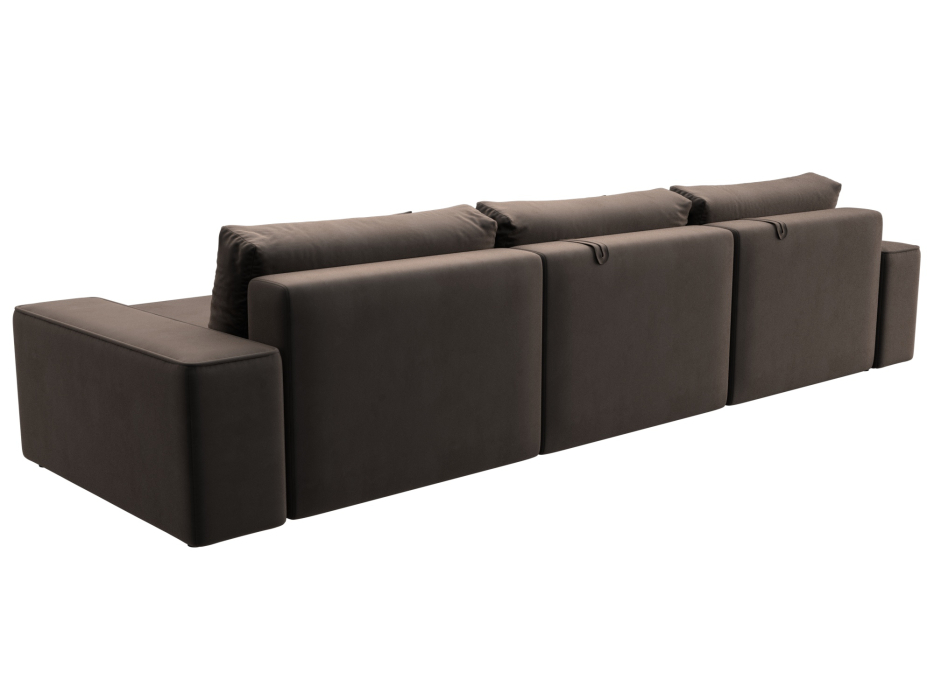 Диваны угловые в гостиную, Диван угловой Лига-074 угол универсальный, велюр SEVEN